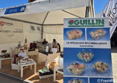 Nello stand di Pool Pack Nord Ovest, presente anche il roll up del gruppo Guillen: l'azienda piemontese è distributrice del packaging ortofrutticolo del gruppo