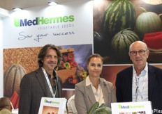 Francesco Savarino, Alfredo Amoroso e Maria Del Mar Gracia per l'espositore Med Hermes Vegetable Seed