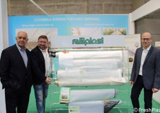 Francesco e Walter Ruggia insieme ad Antonio Chiafullo per presentare i sistemi di copertura innovativi marchiati Retilplast