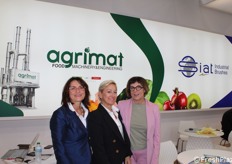 Stand condiviso per le aziende Agrimat e SIAT Industrial Brushes. In fiera presenti Francesca Gilardenghi, Katia Cassol e Daria Bretta.