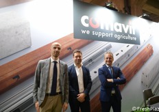 Comavit realizza pali in cemento precompresso e metallo: in fiera erano presenti Lorenzo Penta, Andrea Dal Bianco e Nicola Costa