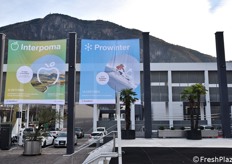 L'ingresso all'area espositiva di Bolzano, sede storica della manifestazione Interpoma che nel 2024 si è svolta dal 21 al 23 novembre (fotoservizio Giancarlo Fabbri, Rossella Gigli e Cristiano Riciputi)