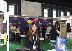 Laura Tornatore allo stand dell'Etichettificio Siculo