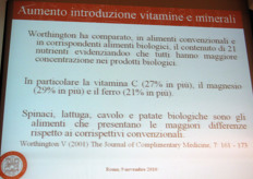 Le risultanze di una comparazione tra alimenti convenzionali e biologici in uno studio del 2001.