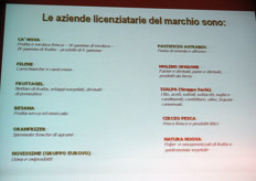 L'elenco delle aziende licenziatarie, con le relative specializzazioni produttive.