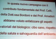 La presentazione della nuova campagna di comunicazione di Almaverde Bio, che si avvale dell'importante e gratuito sostegno di: prof. Giorgio Celli, dott.ssa Alessandra Bordoni e prof. Dino Amadori.