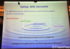 In alcune slides, il Prof. Tateo ripercorre rapidamente i diversi impieghi delle microonde, che sono alla base anche del trattamento F.I.T. per i prodotti alimentari.