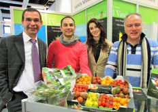 Ignazio Manca (responsabile commerciale), Maurizio Pinna, Erika Brugnoli, Leopoldo Marrapese (direttore) della Cooperativa Santa Margherita Terra e Sole di Pula (CA).