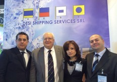 Da sinistra: Agostino Marchesani, Giuseppe De Simone, Immacolata Liberto e Marcello Scalia di Desi Shipping Services, importante realta' nel panorama spedizionieristico italiano e internazionale.