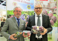 Giuseppe Boscolo Palo, presidente del Consorzio di Chioggia, e Sebastiano Fortunato, presidente del Consorzio di Tutela IGP Pomodoro di Pachino.