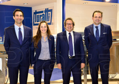 Il sorridente staff aziendale, rappresentato da: Federico Zella, Costanza Frezzato, Alessandro Turatti e Nicola Longhin.